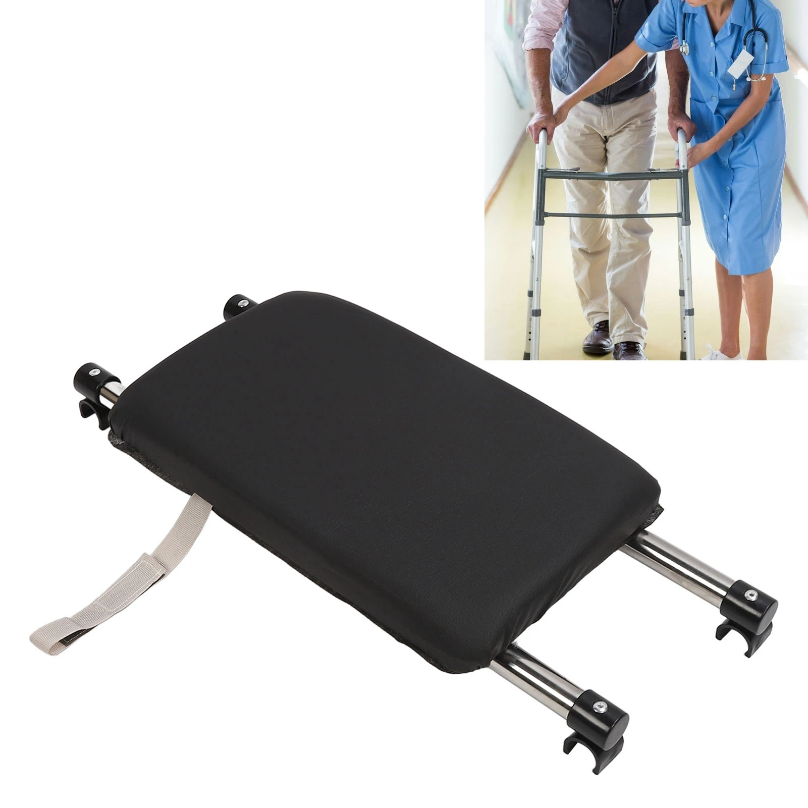 

Сиденье для ходунков: простая установка, сверхширокое, складное, крепление к ходункам, надежное крепление, прочное, для людей с ограниченными возможностями