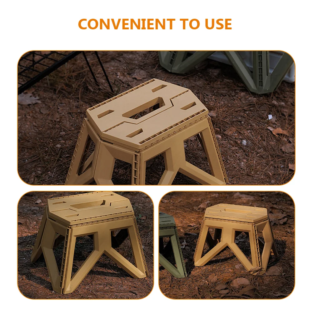

Portable Folding Camping Fishing Lightweight Plastic Foldable Anti-Slip Step Stool For Home Garden Office Use Pp Material