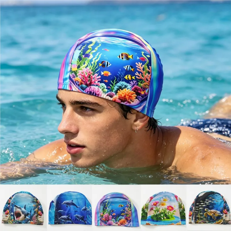 Universal Quick Dry Swimming Cap For Adults, High Elastic Breathable Structure, Applicable To Various Water Sports