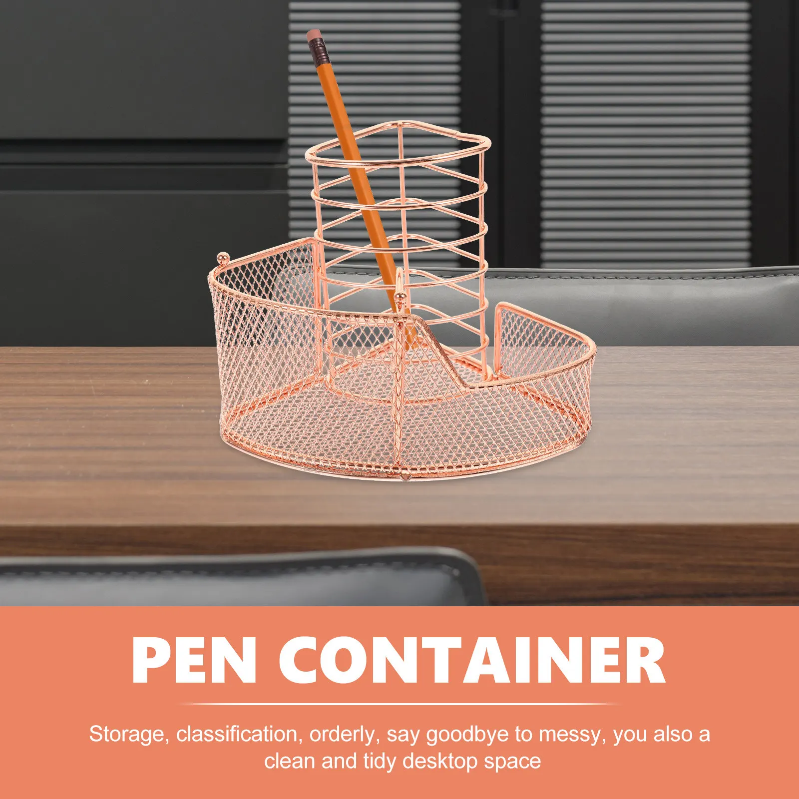 Wrought Iron Pen Holder Creative Desktop Organizer for Makeup Brushes Cosmetics Skincare Tools Pencil Cup Metal Pen Cup