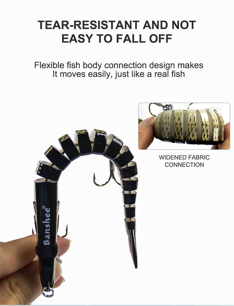 165mm 34g Angeln Lockt Jointed Wobbler Swimbait Sinking Wobbler Für Hecht Forelle Bass Trolling Künstliche Harten Köder Tackle – Detail 9