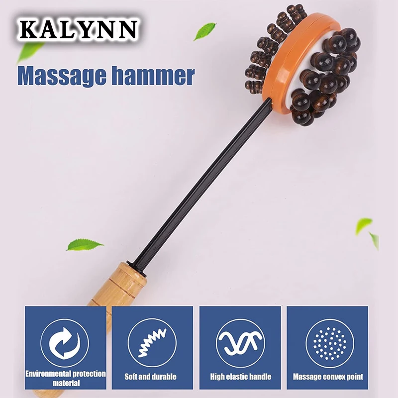 Handheld Massage Hammer Meridians Back Knock Massage Hammer Back Massage Leg Relaxing Massager Double Head Percussion Massager