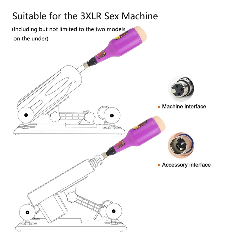 3XLR Sex Machine Attachment Masturbation Cup Realistic Vagina Anal Oral Sucker Sex Toys For Male Masturbator