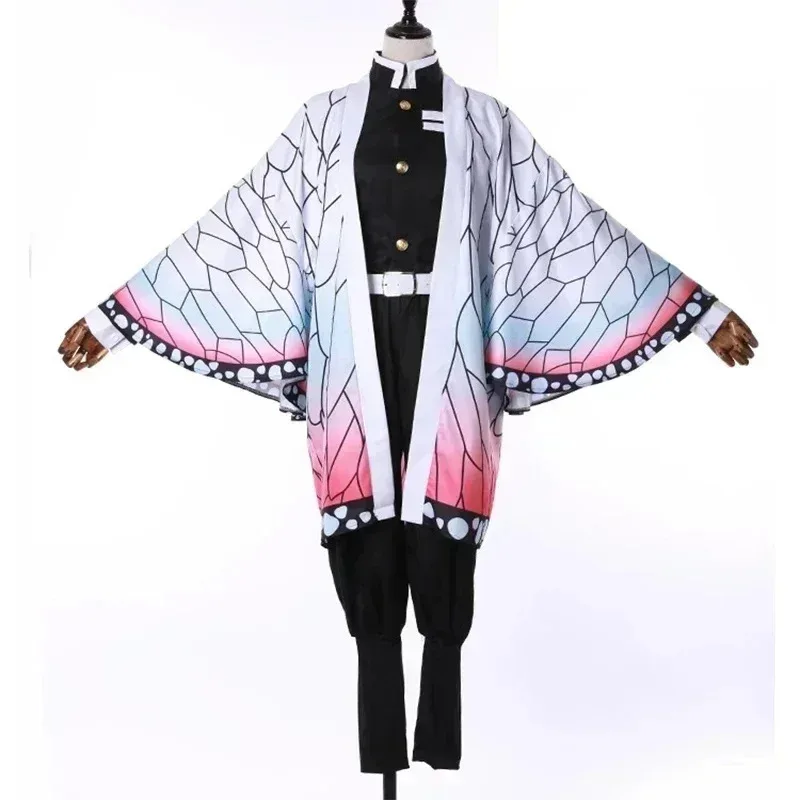 

Anime Demon Slayer Kimetsu No Yaiba Kochou Shinobu Cosplay Costume Wig Set Kimono Uniform Halloween Anime Costumes