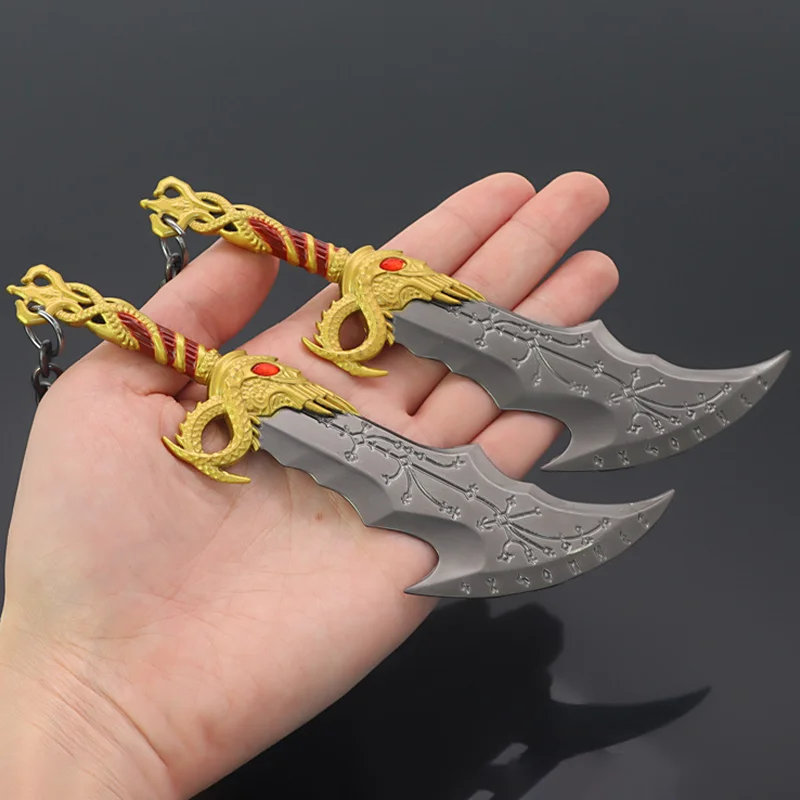 15 سنتيمتر إله الحرب شفرة الفوضى سلاح معدني كامل نموذج كراتوس الشكل السيف لعبة الحرف الحلي الشكل مجموعات الهدايا