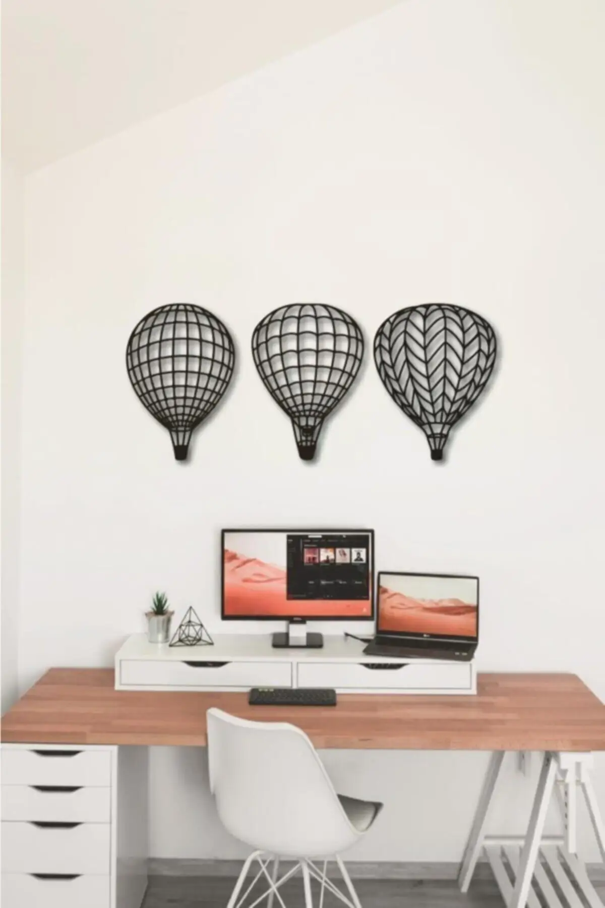 Flying Balloon Wall Decoration 3 Pieces Flying Balloon Wall Decor Decorative Ornament Painting