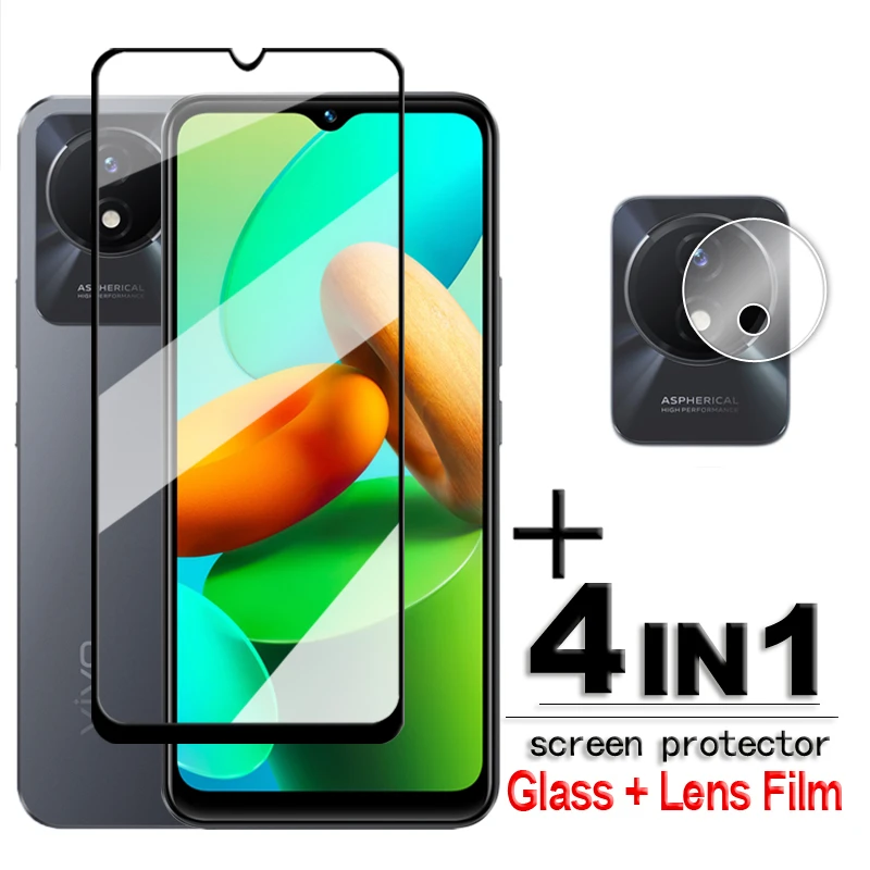 

ДЛЯ Vivo Y02T стекло Vivo Y11 2023 Y02 Y02A Y02T 4G закаленное стекло 2.5D полное покрытие HD защита для экрана Vivo Y02T пленка 6,51 дюймов