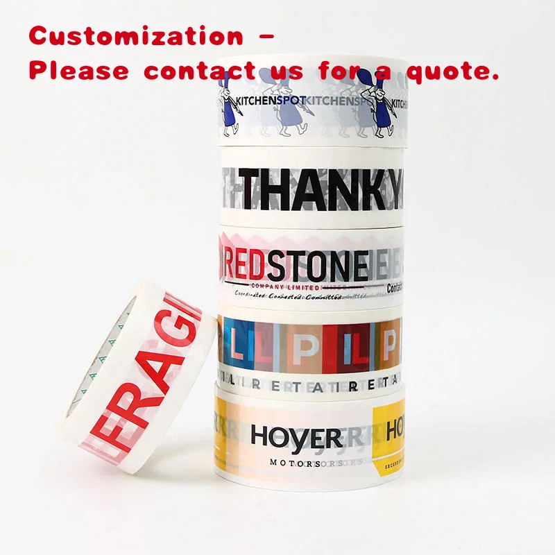 custom.Personalised Customized  Adhesive Package Carton Sealing Tape Packing Tape with BOPP Printed Tape