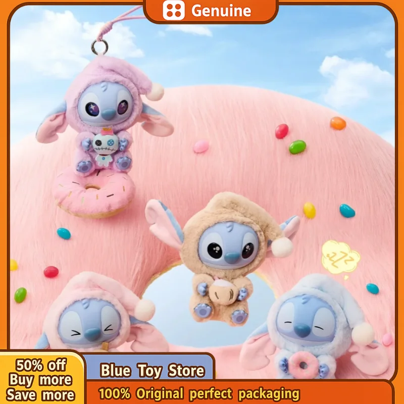 

Genuine Miniso Disney Stitch Vinyl Toy Doll Pendant Blind Box For Bag Mystery Series Sleep Before Eating Theme Gift For Children