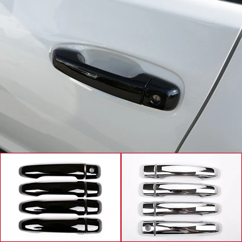 

For Toyota Land Cruiser Prado FJ150 150 2010-2019 Glossy Black ABS Chrome Car Door Handle Cover Trim Sticker Styling Accessories