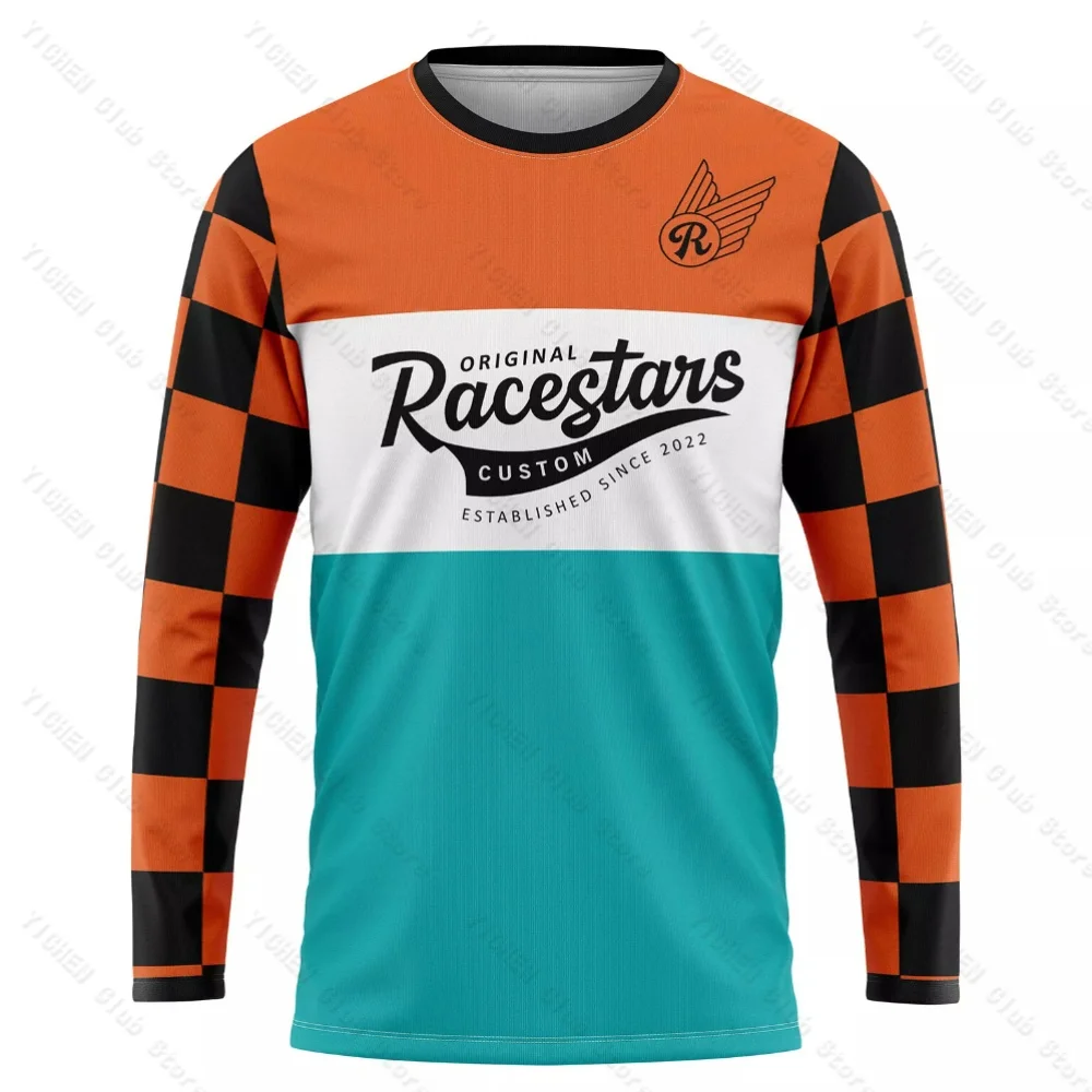 

New Mountain Bike MTB Long Sleeve Motocross Shirt Cycling Jersey Racing MX ATV T-Shirt Suit Quick-Drying Men's Women's T-Shirt