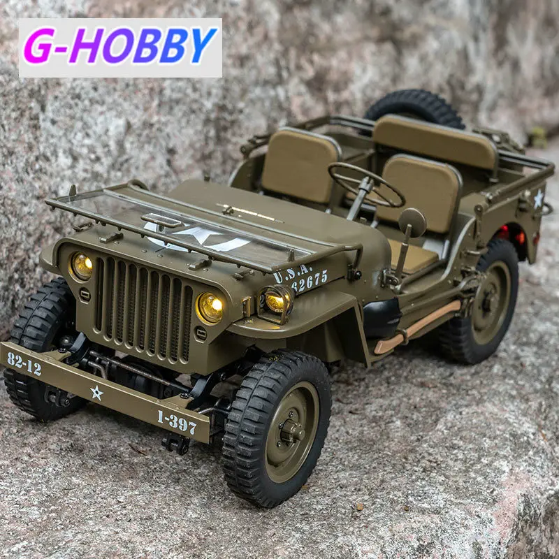 

1/12 Rochobby 1941 MB Scaler Willys Jeep Remote Control Vehicle Ready Set RC Car