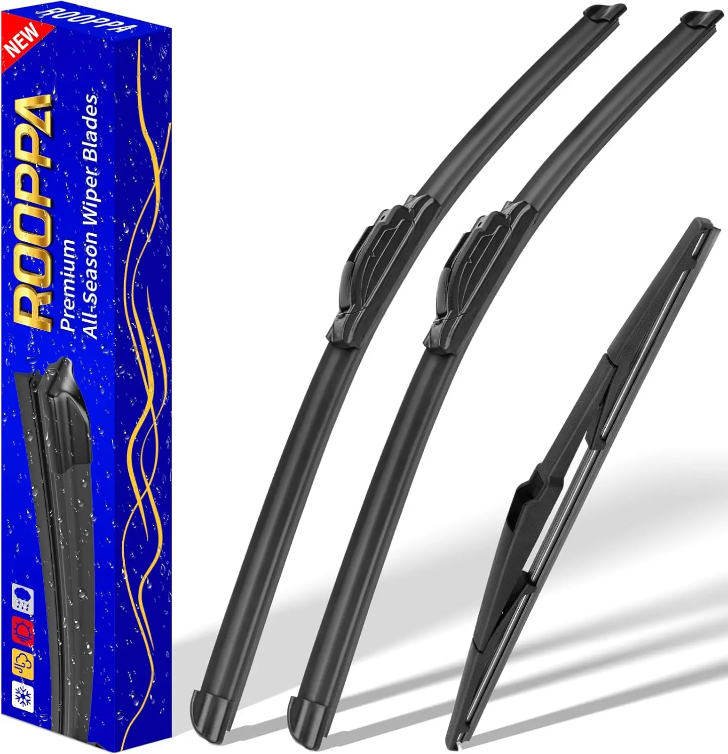 

Windshield Wiper Blades for 2014-2021 Jeep Cherokee 26" 18" 14" Set of 3 U/J Hook