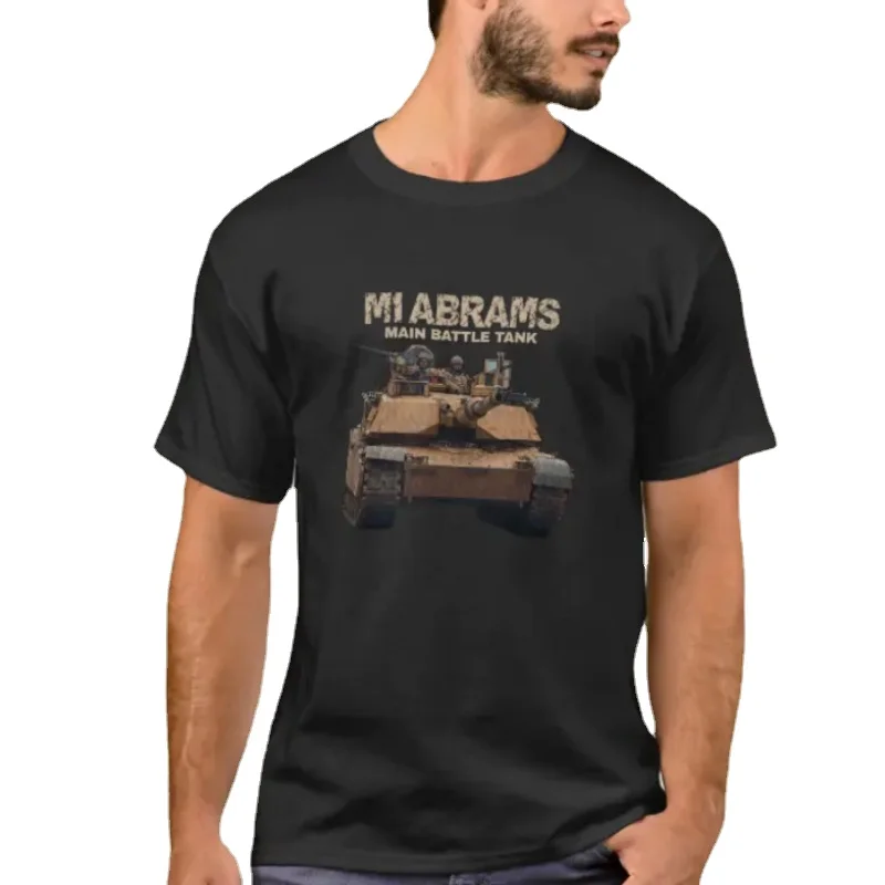 

US M1 Abrams Main Battle Tank T-Shirt 100% Cotton O-Neck Summer Short Sleeve Casual Mens T-shirt Size S-3XL