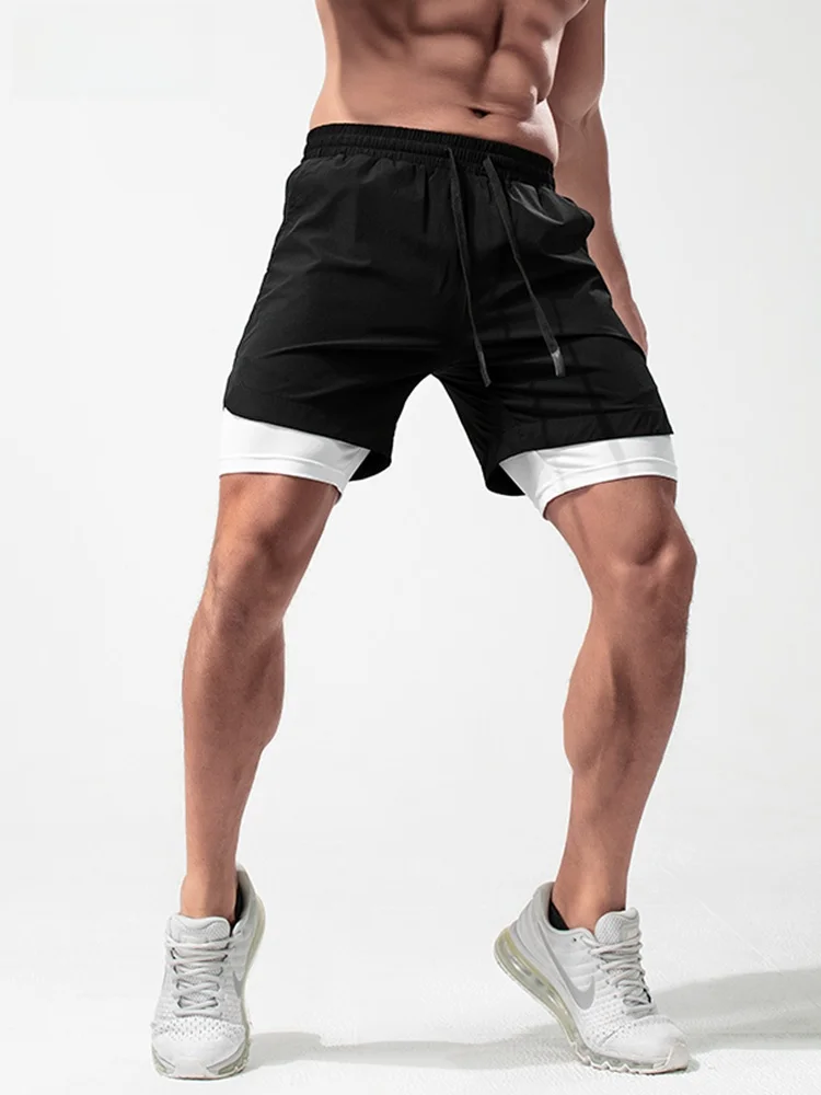 

Men's Running orts High Elastic Crion Gym Training Tight Fit Spor Tee-quarter Length Bot Faionable Urban Sle