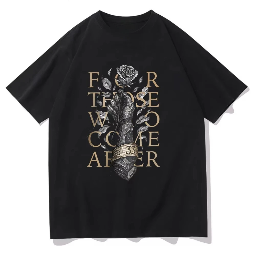 Hot Clair Obscur Epedition 33 Gamer-T-Shirt, Unisex, modisch, kurzärmelig, Expedition 33, lässiges Baumwoll-T-Shirt, Gothic-Oversize-T-Shirts