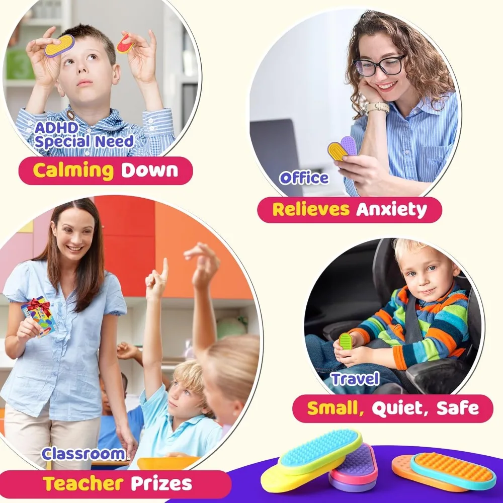 Juguetes magnéticos de silicona para niños: deslizadores para aliviar el estrés para autismo y ansiedad