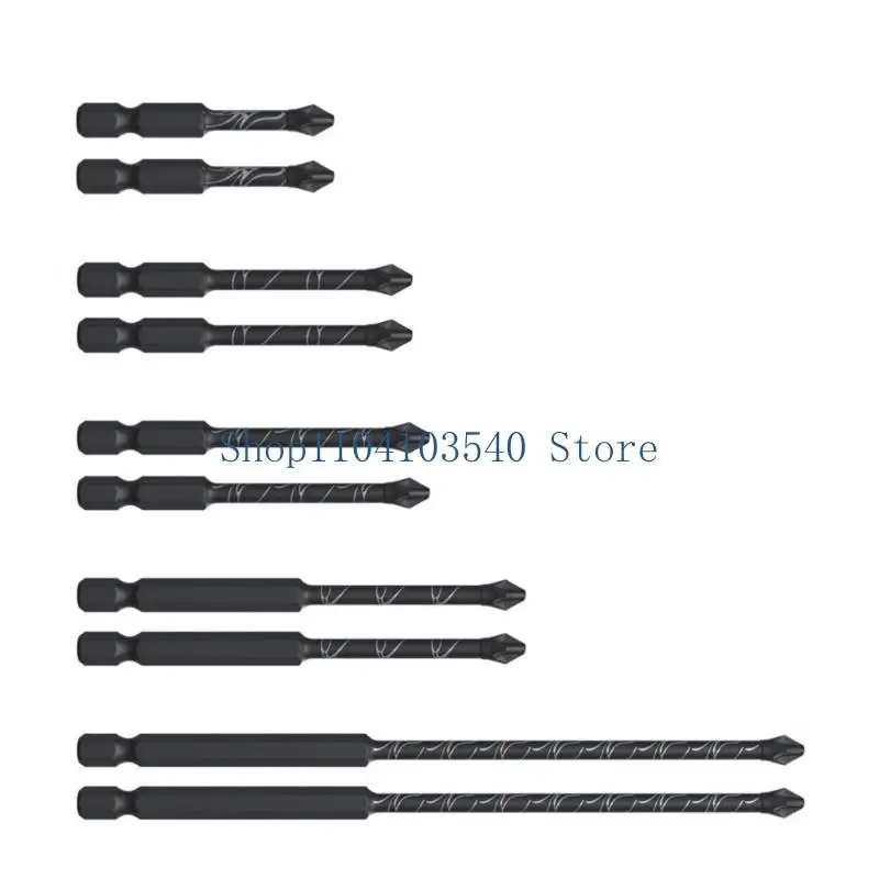 02DC Profesional Hexagonal Shank Obeng Bit Magnet Croses Bit Antislip Grip