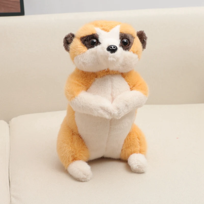 23CM Kawaii Mongoose Plush Toys Simulation Mongoose Stuffed Animal Pillow Baby Animal Doll Birthday Gift Room Decoration
