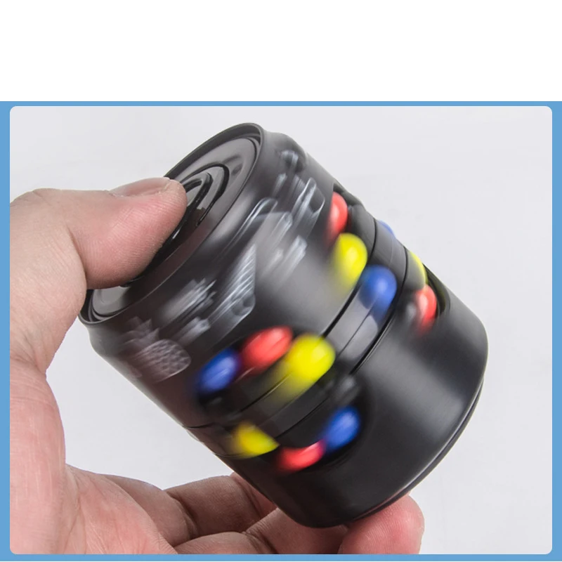 Zabawka 3D Obrotowa Magiczna Fasola do Kręcenia Palcami dla Dzieci i Dorosłych - Edukacyjna Gra Puzzle z Koralikami, Redukująca Stres i Pomocna w Nauce