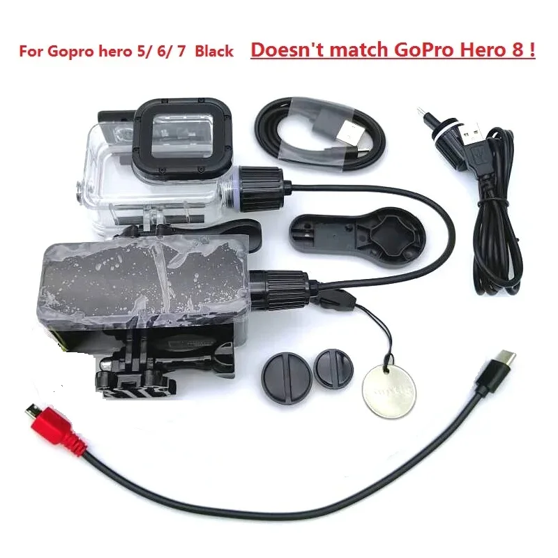 Power Bank do GoPro Hero 12/11/10/9/8/7/5/4 SJ6/8 Kamera Sportowa 5200mAh Wodoodporna Ładowarka Baterii Wodoodporna Obudowa Ramka Ładująca