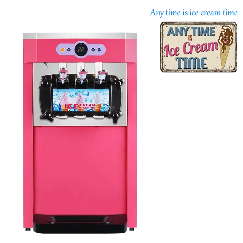 

Electric 220/110V Soft Ice Cream Machine Different Flavors Fruit Freezer Hard Mixing Ice Cream Making Machine