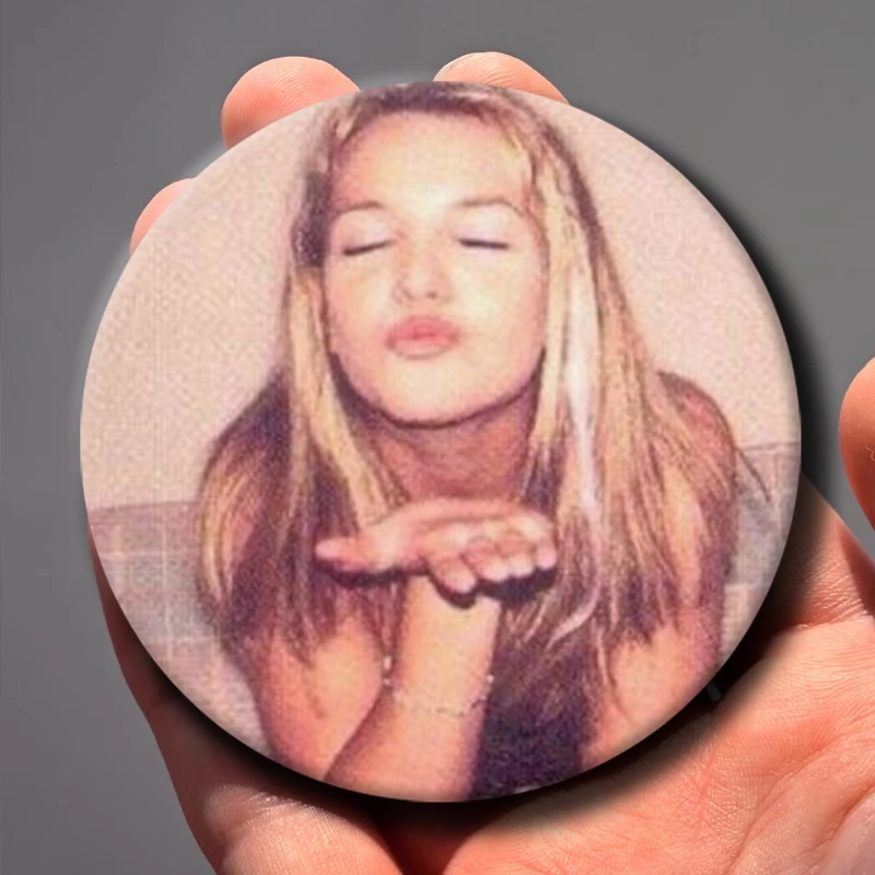 I Love Britney Spears Soft Button Pin Singer Round Brooch Pins on Backpack Clothes Hat Badge Accessories Fans Collectible Gifts