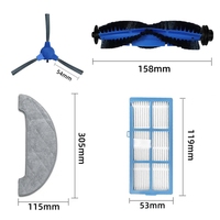 A22Z For Proscenic 850T / 850P Roller Side Brush Hepa Filter Mop Rag Robot Vacuum Cleaner Spare Parts Accessories