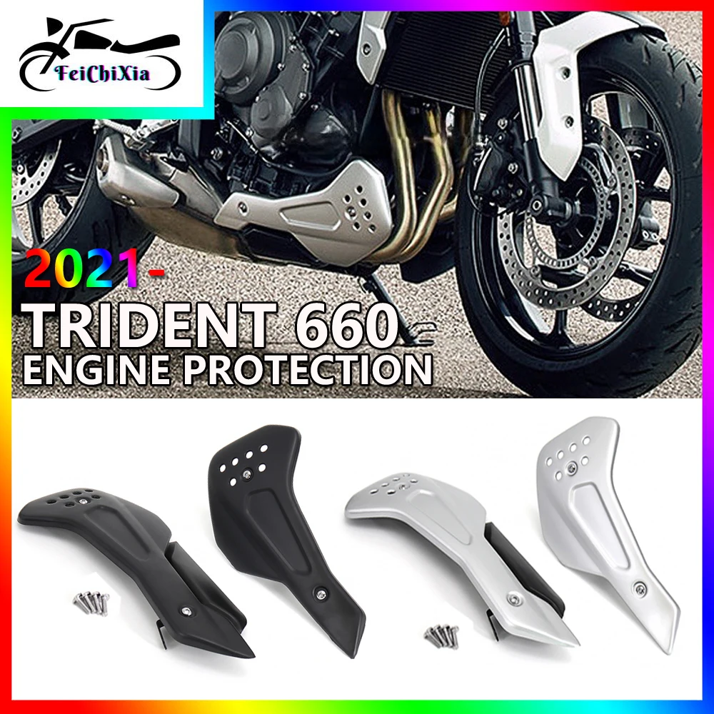 New Motorcycle Accessories Engine Chassis Protection Cover For Trident 660 2021- Anti-collision Fairing Guard Board Fender