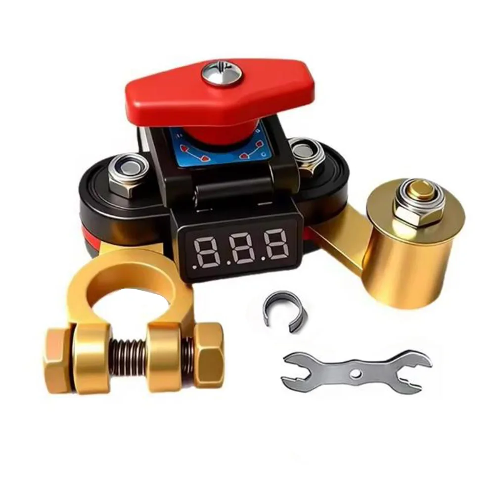 High Conductivity Copper Battery Disconnect Switch for Automotive and Marine Applications Supporting 12V and 24V Battery Systems
