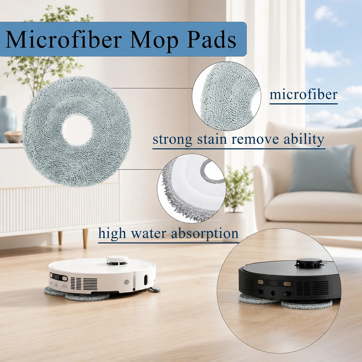Replacement Parts For Dreame X40 Ultra, X40 Pro, L40 Ultra Robot Vacuum Cleaner, Main Brush, Side Brushes, Mop Pads