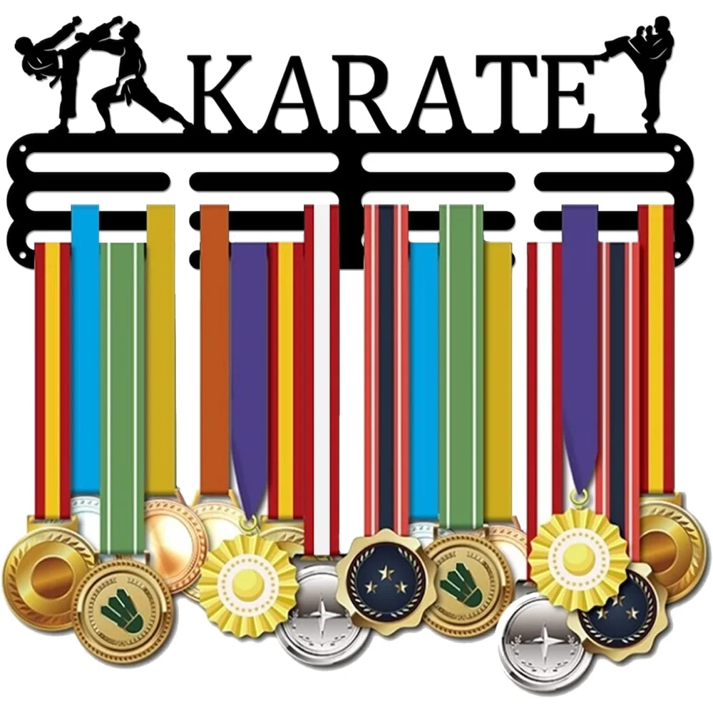 Karate Medal Hanger Display Japanese Karate Sports Race Medal Holder for Ribbon Display Competition Medal Hanging Athlete Gift