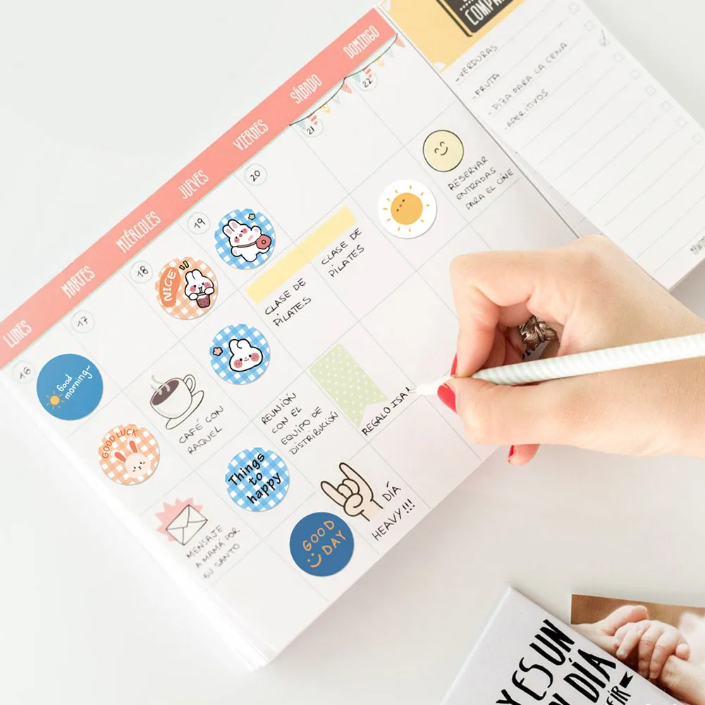 500 sztuk nowy uroczy niedźwiadek animowany naklejki prezent koperta samoprzylepna uszczelka samoprzylepna etykiety dla dzieci dekoracja do pamiętnika papiernicze dziękuję naklejki