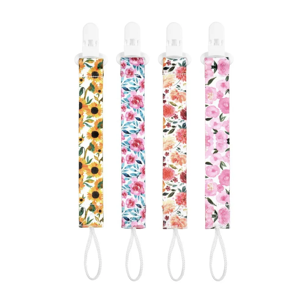 Set Baby Fopspeen Clip Ketting Lint Dummy Clip Tepel Houder Voor Baby Cartoon Print Kind Fopspeen Clip Fopspeen Houder