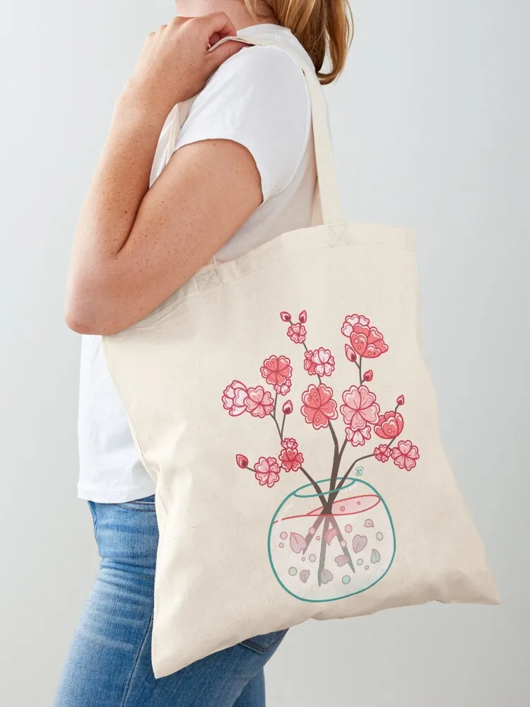 

Glass Sakura Bouquet Tote Bag large tote bag handbag Fabric bag Shopper