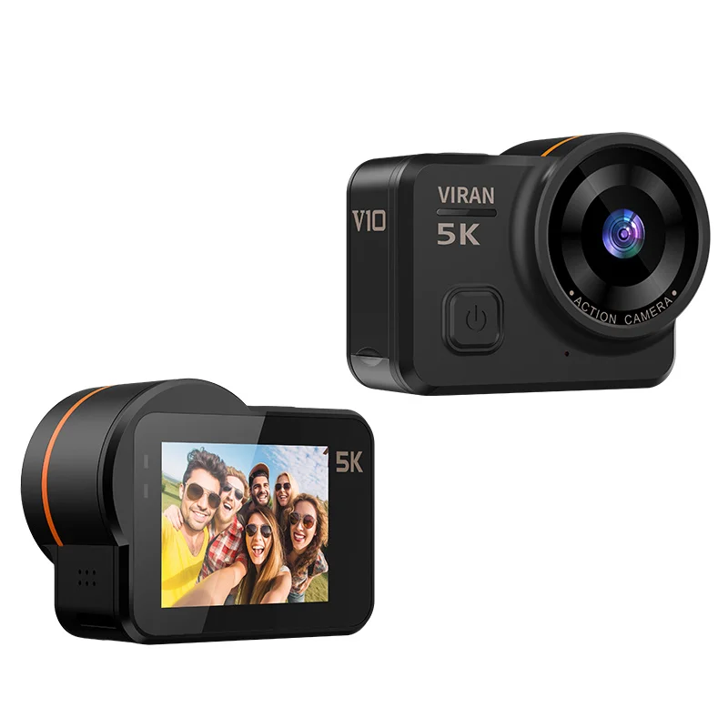 

OEM ODM V10 Factory Supplied 5K30 FPS 2.0'' Ultra High Definition Colorful IP68 body waterproof action camera viran 5k