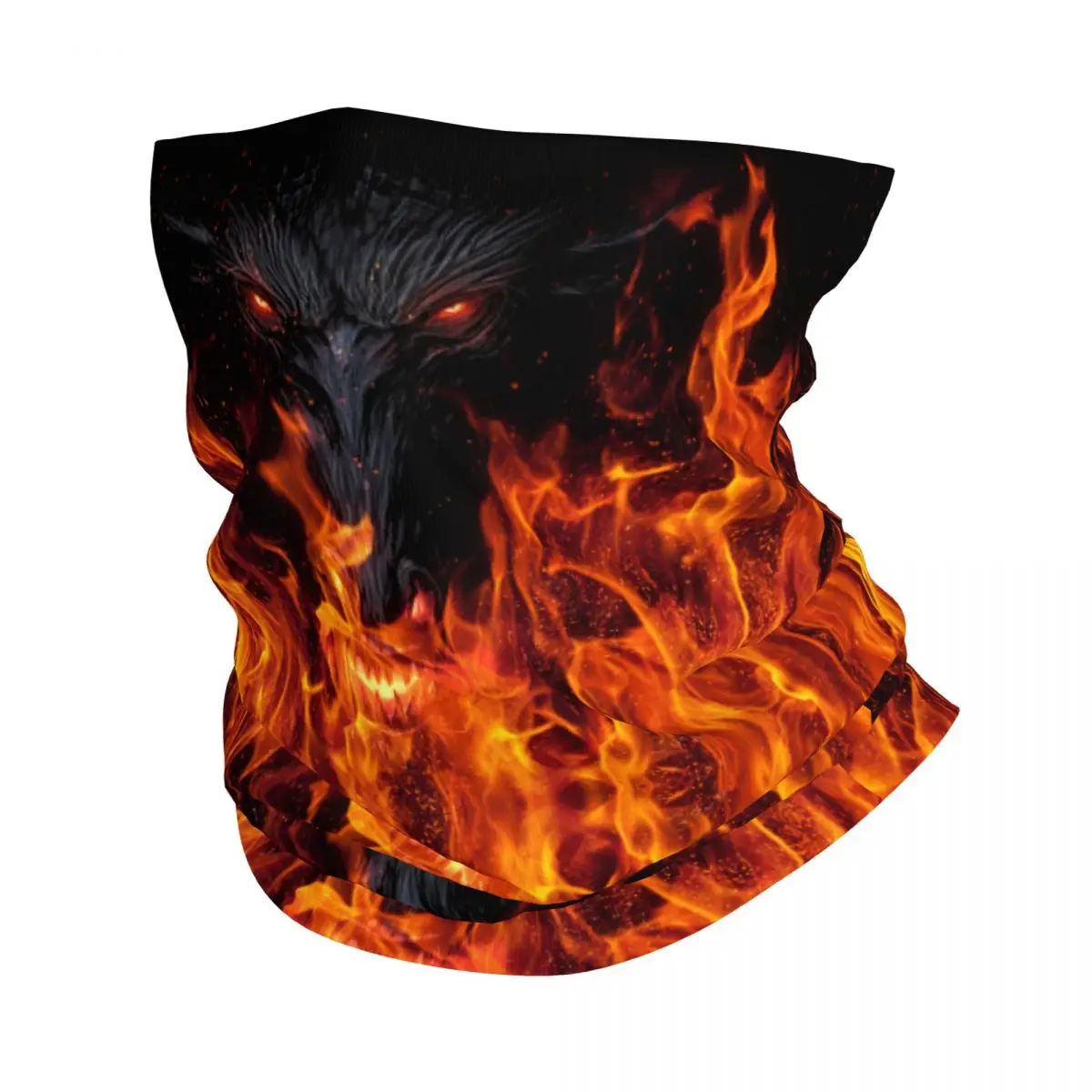 Dragon Eyes And Fire Bandana Neck Cover Printed Balaclavas Magic Scarf Warm Headwear Riding Unisex Adult All Season