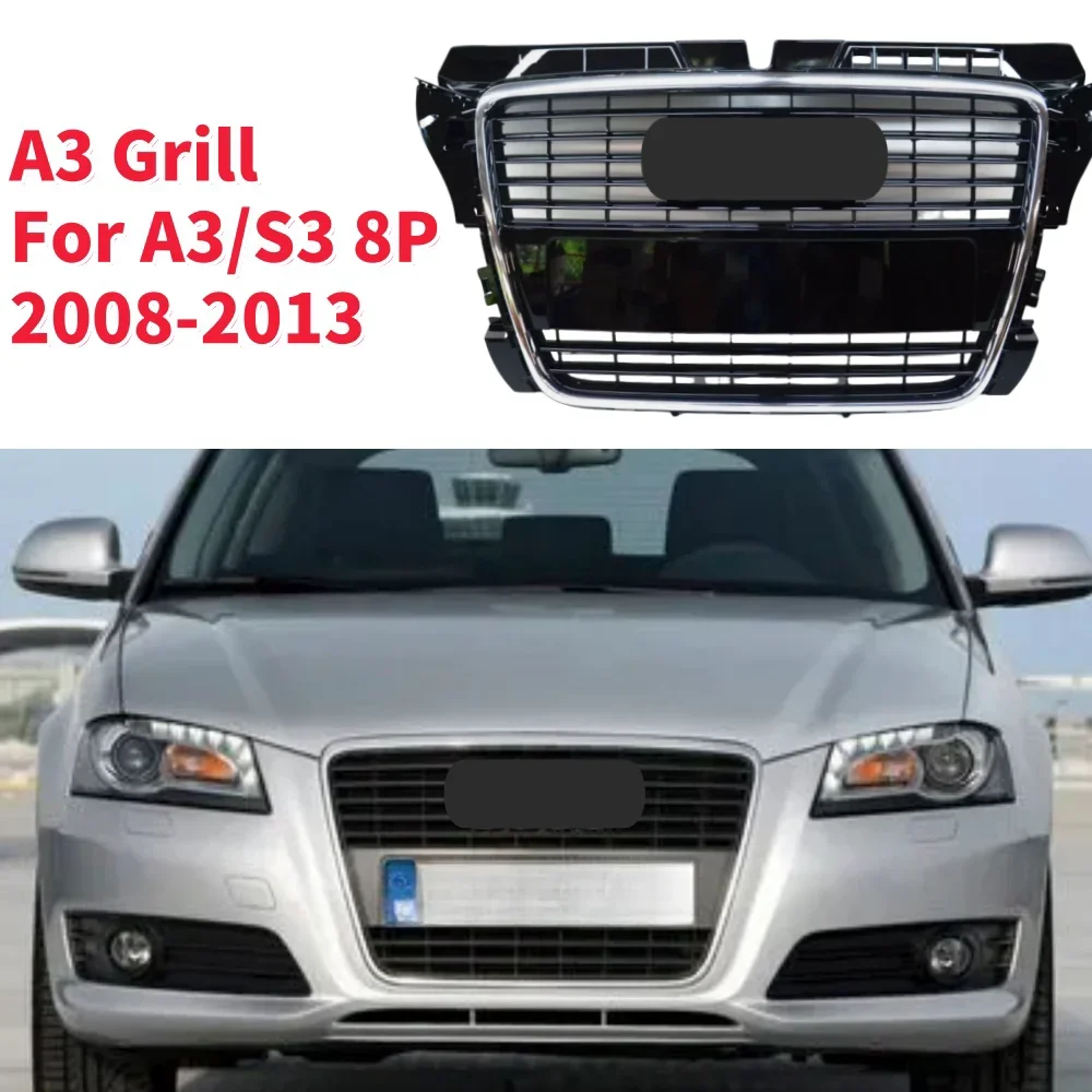 

Racing Grills Front Hood Grille Car Front Bumper Grill Center Grille for A3/S3 Grill for A3/S3 8P 2009-2013