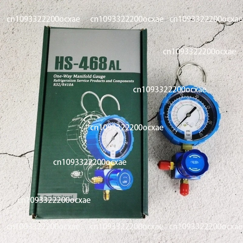 HS468AL new refrigerant gauge with metal knob for adding refrigerant R32 low pressure large dial shockproof