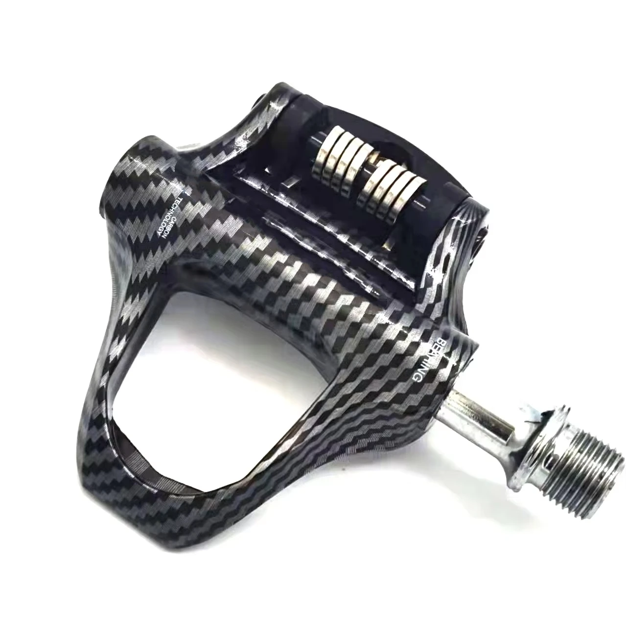 Carbon Clip Pedals Road Bike Clipless Pedals Plain Pattern With Sealed Bearings For KEOS Systems Locking Pedals
