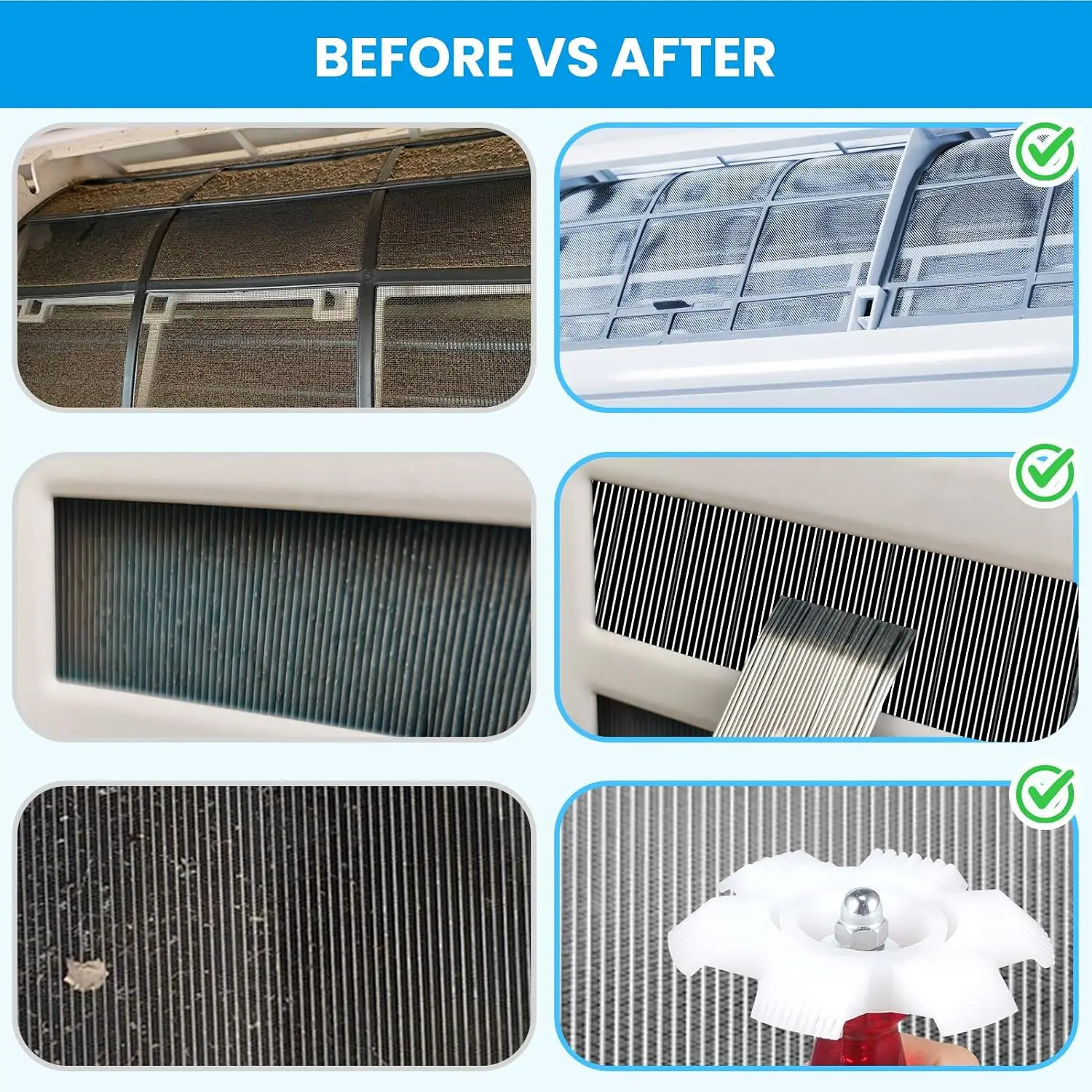 Multi Functional Fin Comb Kit Includes Fin Straightening Tool Ac Comb And Coil Cleaner For Easy