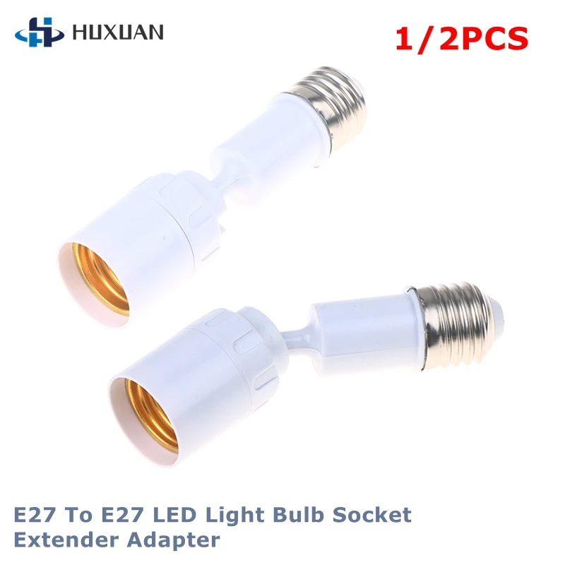 Luminária rotativa 360 graus e27 base de lâmpada ajustável universal e27 para e27 adaptador extensor de soquete de lâmpada led