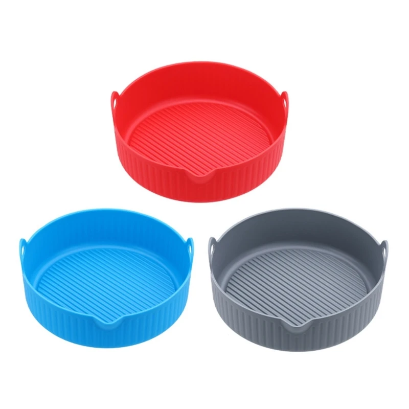 

Silicone Accessories Reusable Round Non-Stick Silicone Air Fryer Basket Liner Silicone Material 3 Colors