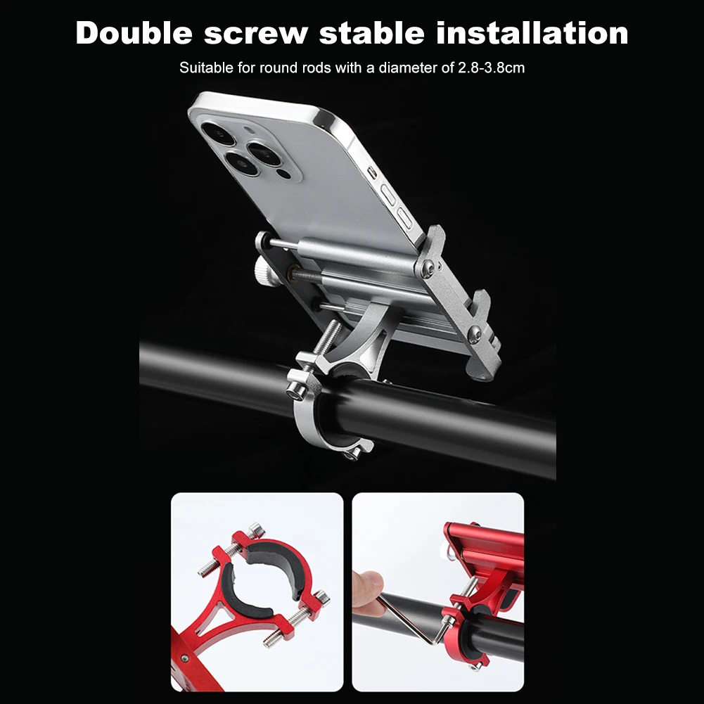 

Bicycle Phone Reliable Mount One-Hand Operation Bike Phone Stand Shockproof Bike Phone Nonslip Holder Anti-slip Bracket GPS Clip