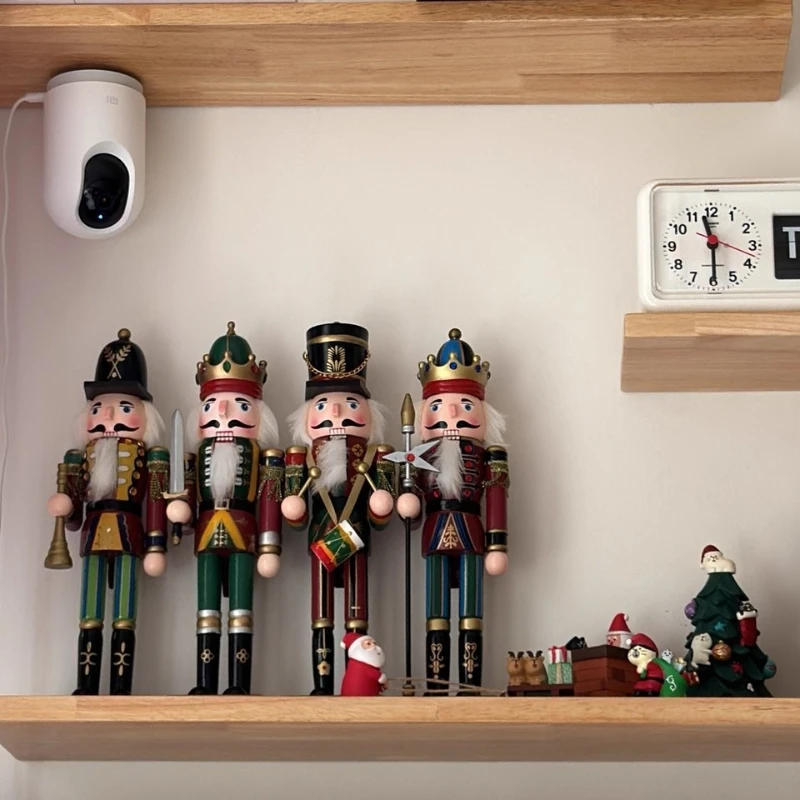 

Creative Christmas Nutcracker Wooden Soldier Desktop Model Toy Restaurant Ornaments Children Birthday Gift Home Decoration
