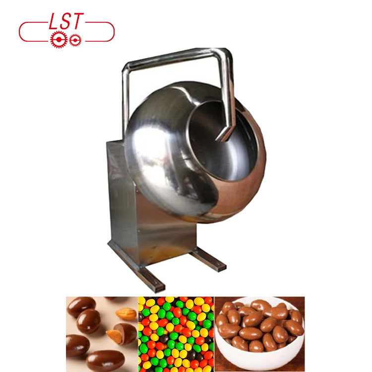 Máquina de recubrimiento de nueces, almendras y chocolate multifunción LST, máquina de recubrimiento de dulces y azúcar de maní