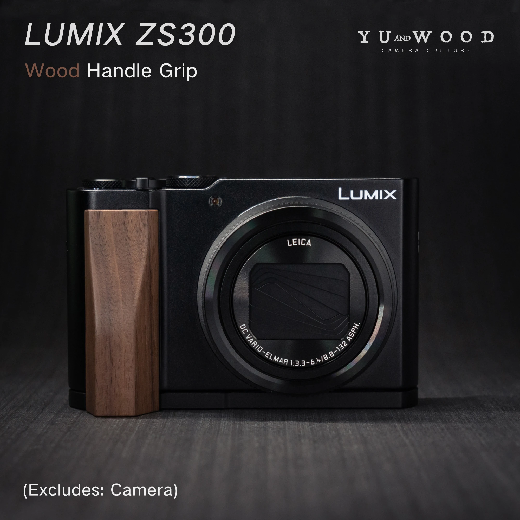 Holz-Handgriff-L-Halterung für Panasonic Lumix ZS300 Kamera mit Schnellwechsel-L-Plattenhalterung Ultraleicht mit Legierungsbasis