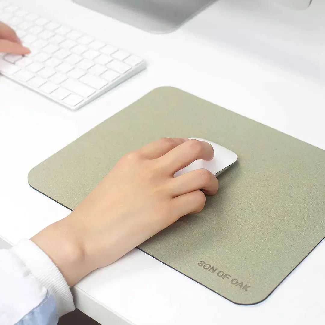 Natural Cork Portable Computer Mouse Pad Antibacterial Stain Resistant Waterproof Constant Temperature Desk Pad
