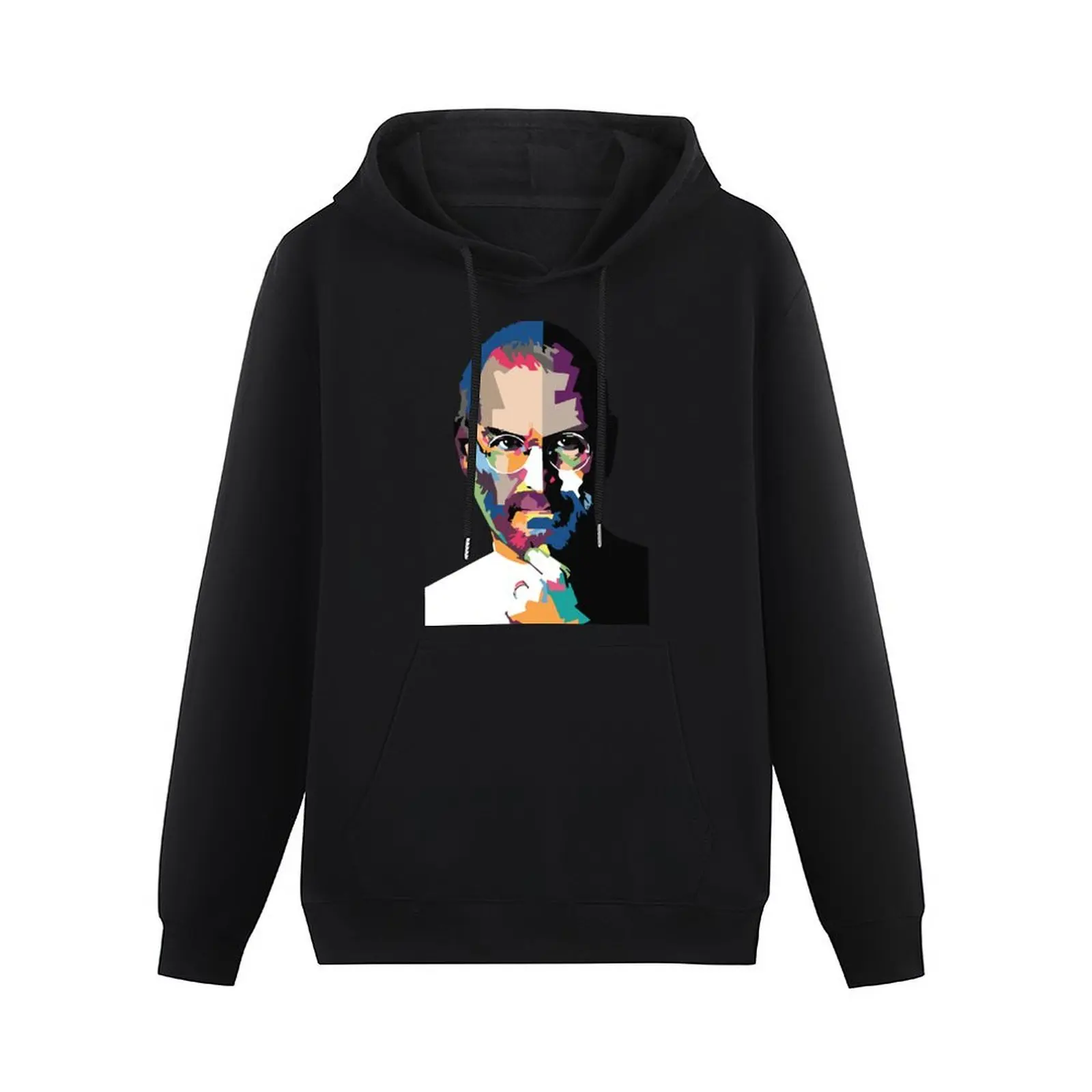 Steve Jobs portrait Steve Jobs painting Pullover Hoodie mens clothing men's coat hooded shirt men clothing men hoodie