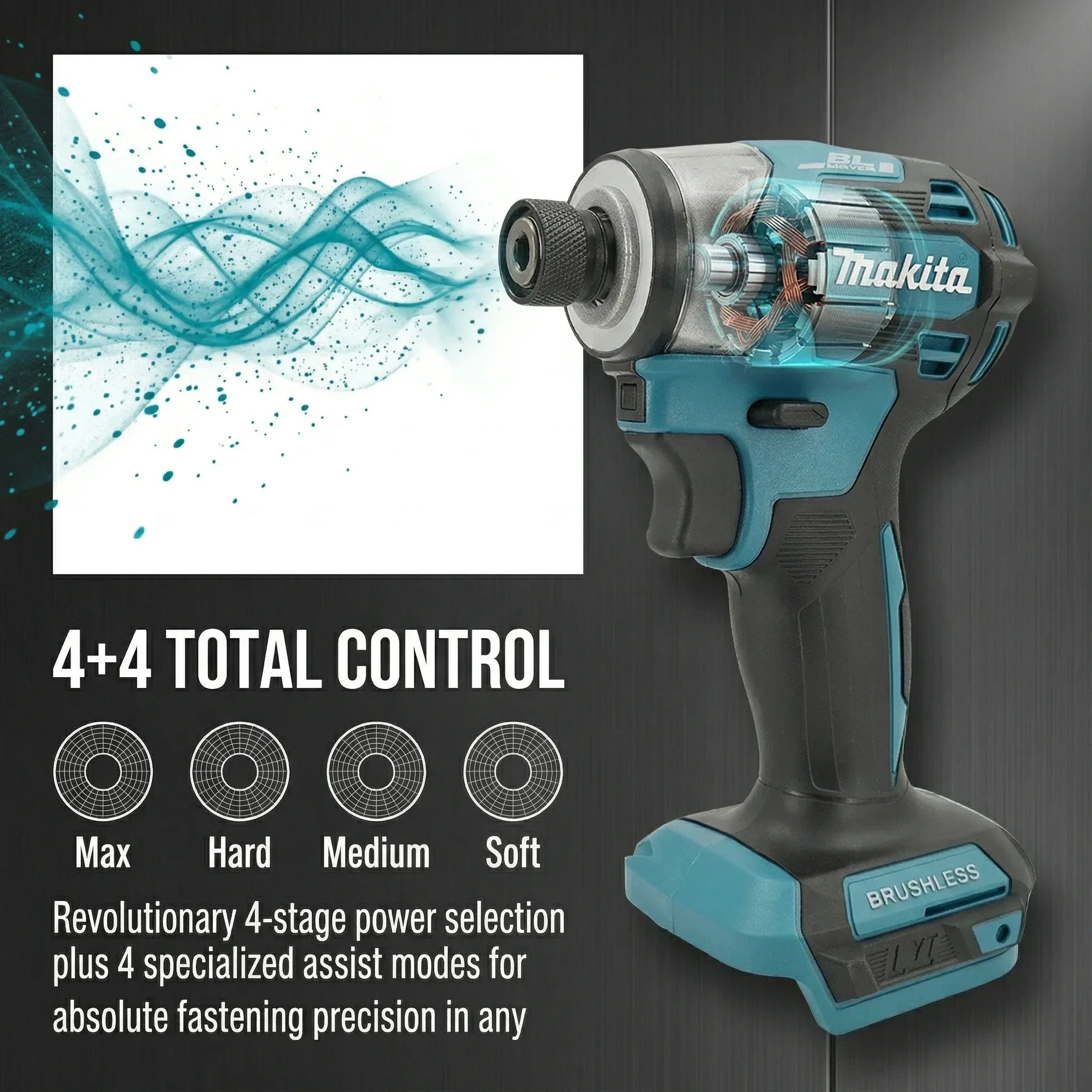 Makita 18V Brushless DTD173D Impact Driver 600W Power 1/4 Inch For Garage Workbench Assembly And Tool Cabinet Repair Work
